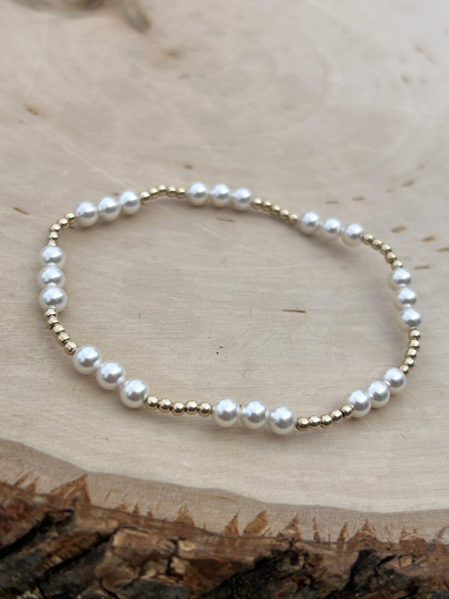 4MM Classic Joy Bead and Pearl Bracelet