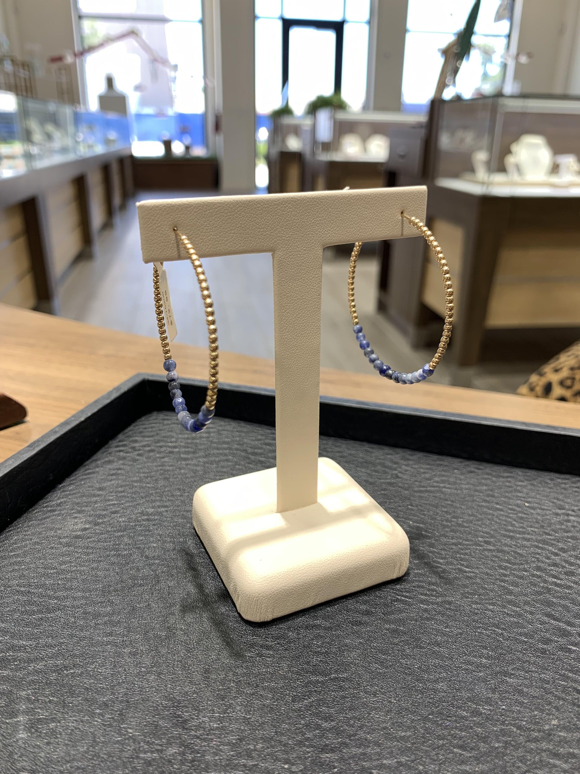 Sodalite Bliss Hoops - The Village Jeweler