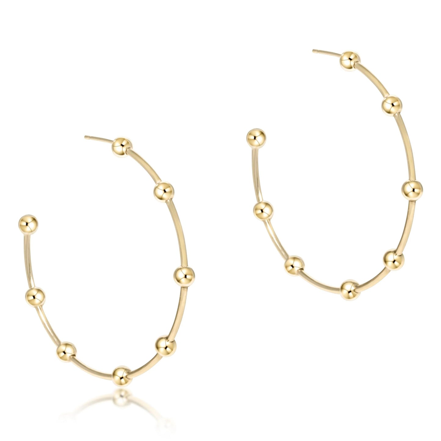 1.5" Beaded Hoops - The Village Jeweler