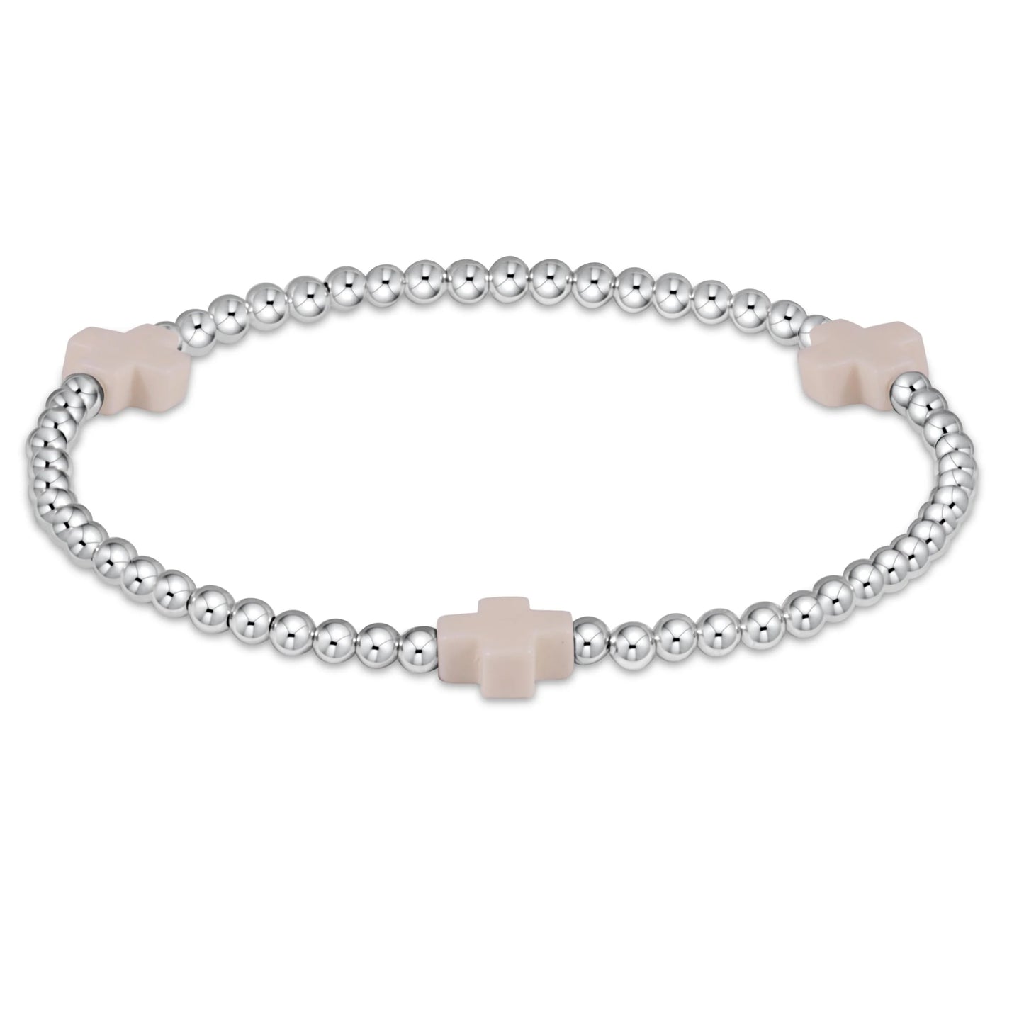Sterling Silver Signature Cross Bead Bracelets