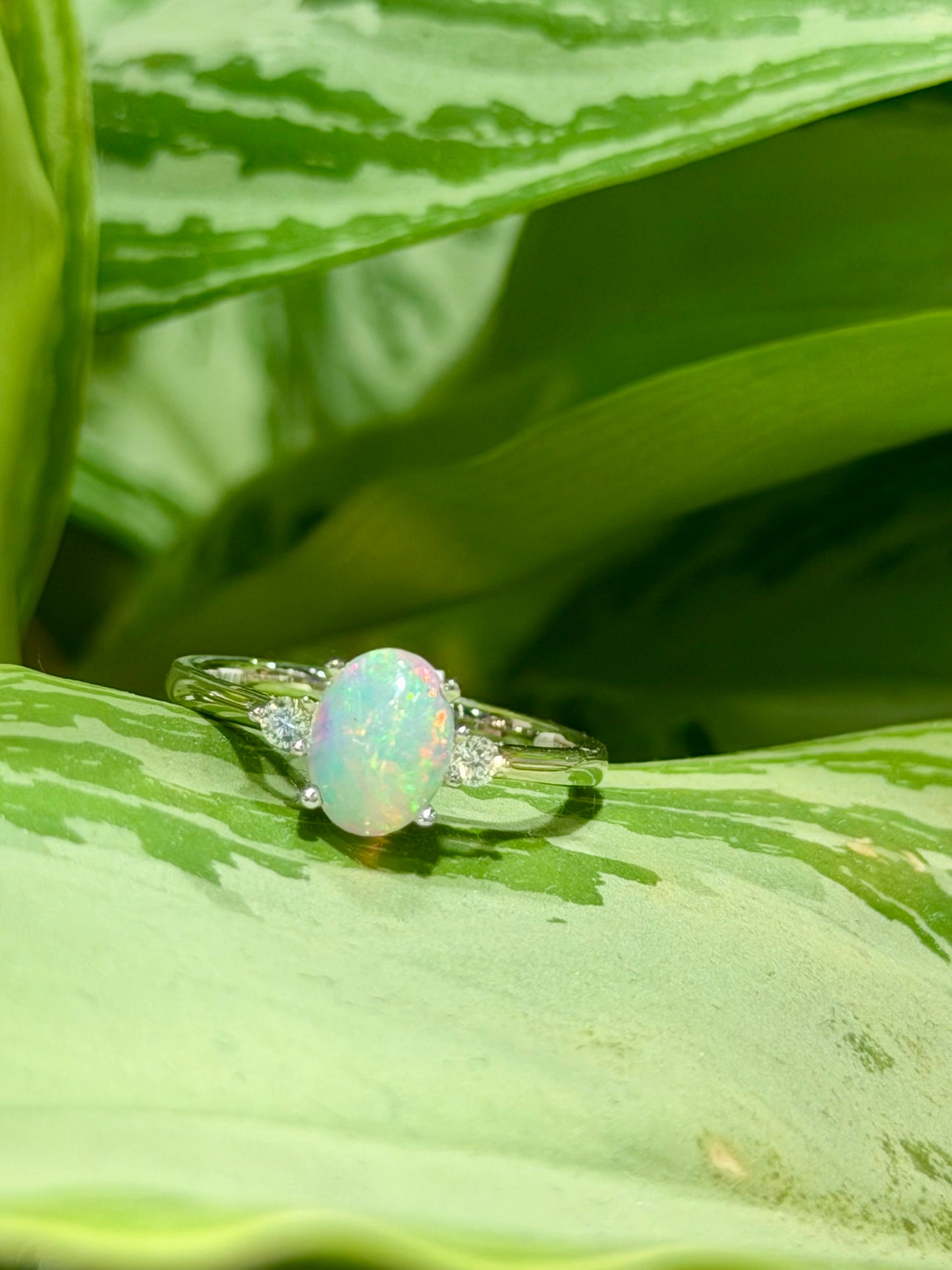 Opal 3-Stone Ring