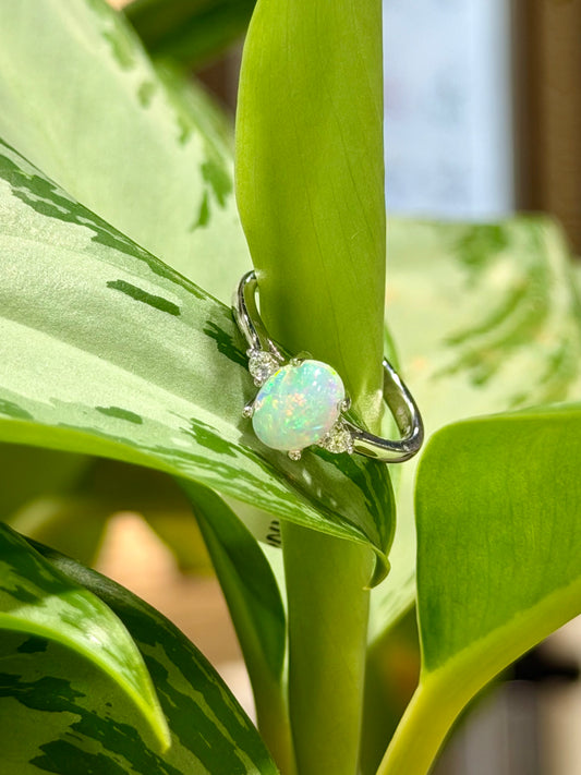 Opal 3-Stone Ring