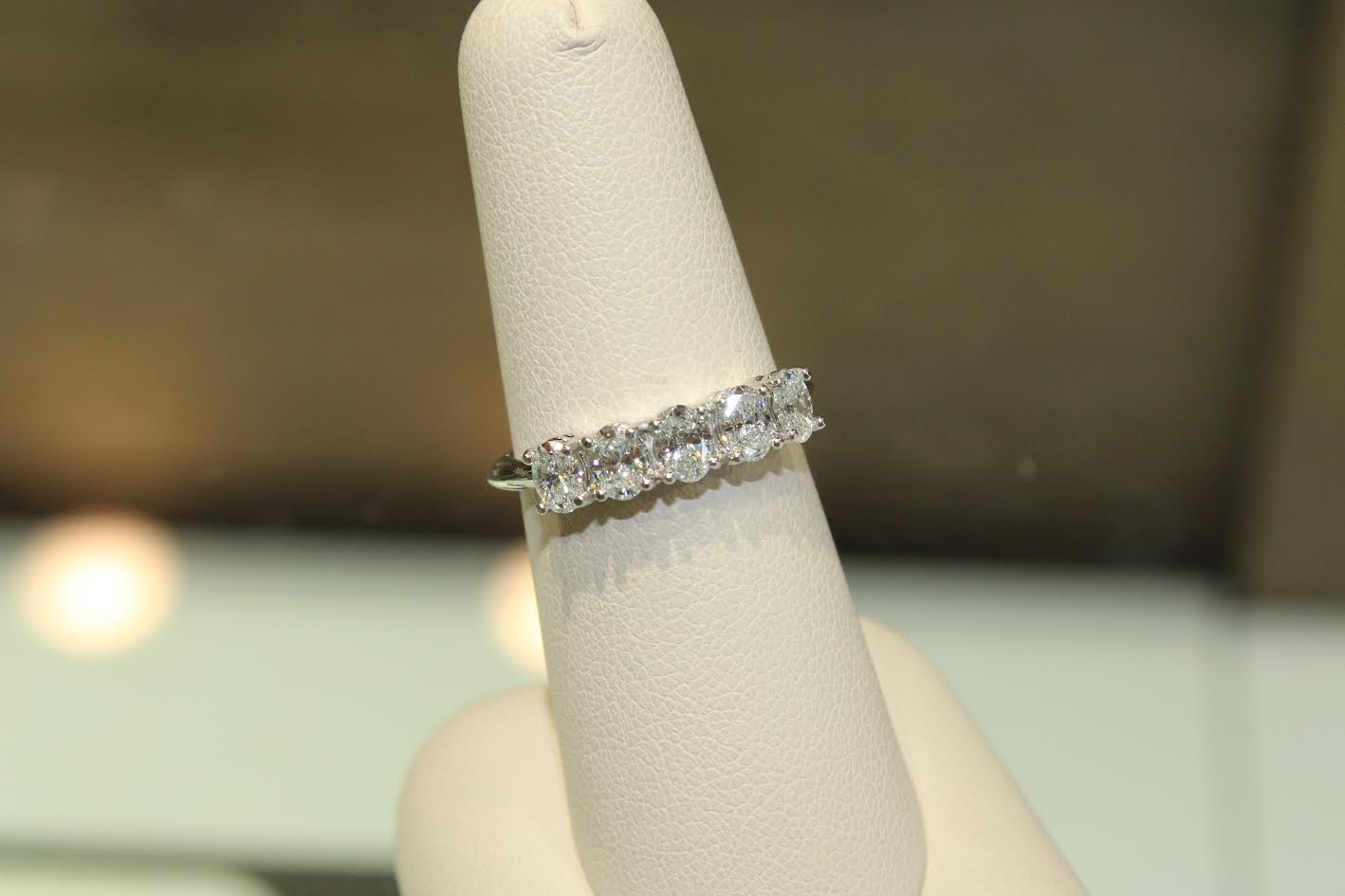 5 Stone Wedding Band