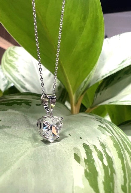 Heart Shaped Diamond Pendant