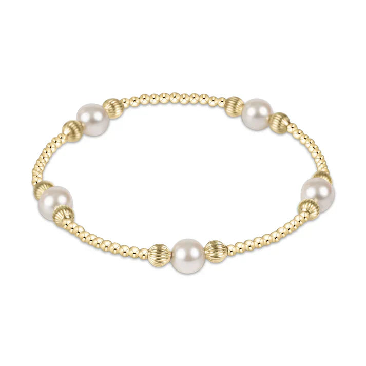 *NEW* Purpose Pattern Gold Bead and Pearl Bracelet - Size & Style Options