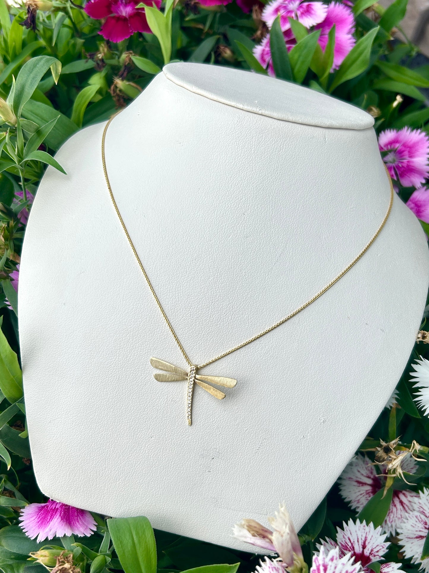 Diamond Dragonfly Pendant