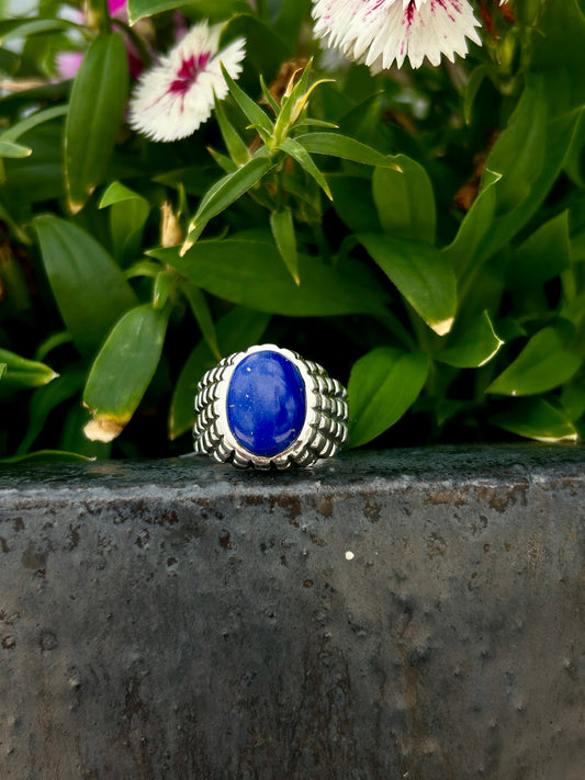 Silver Ring with Large Oval Center Stone