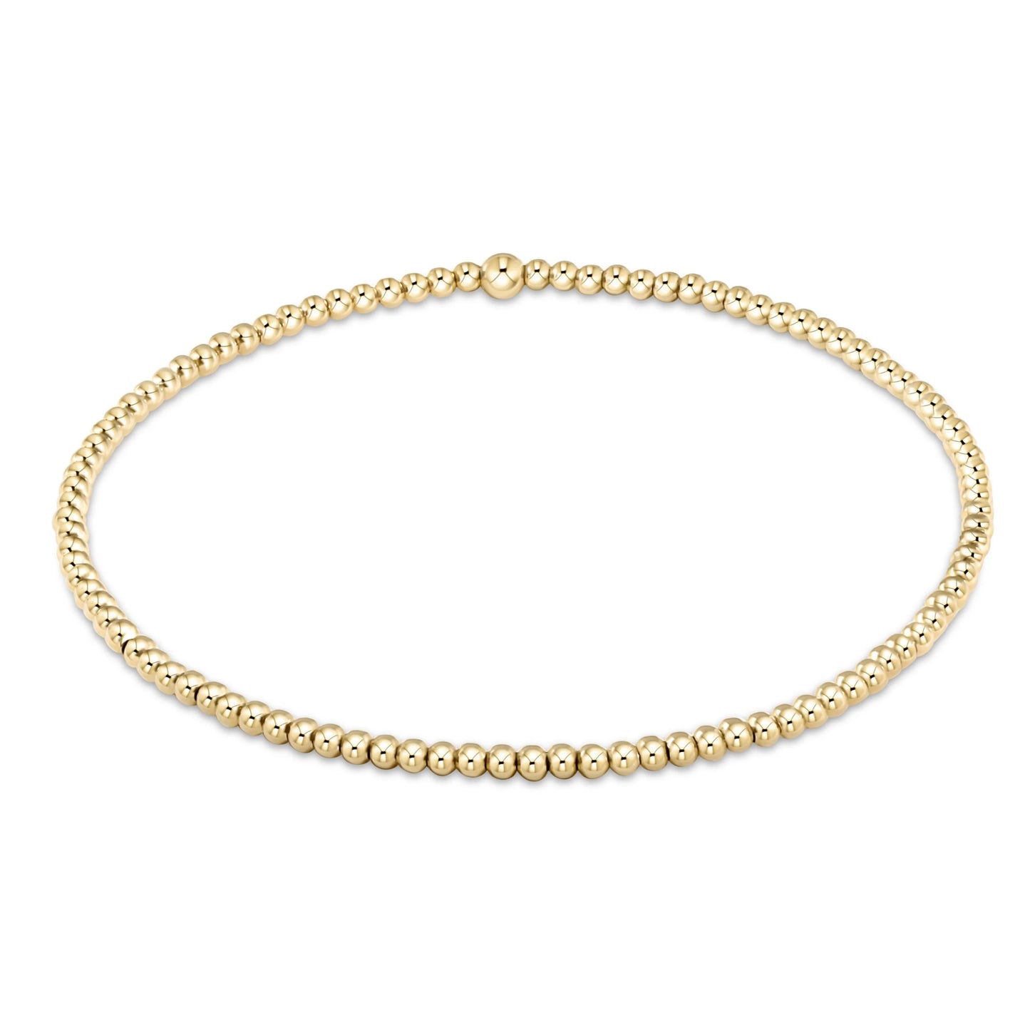 Classic Gold Bead Bracelet - Extended Length