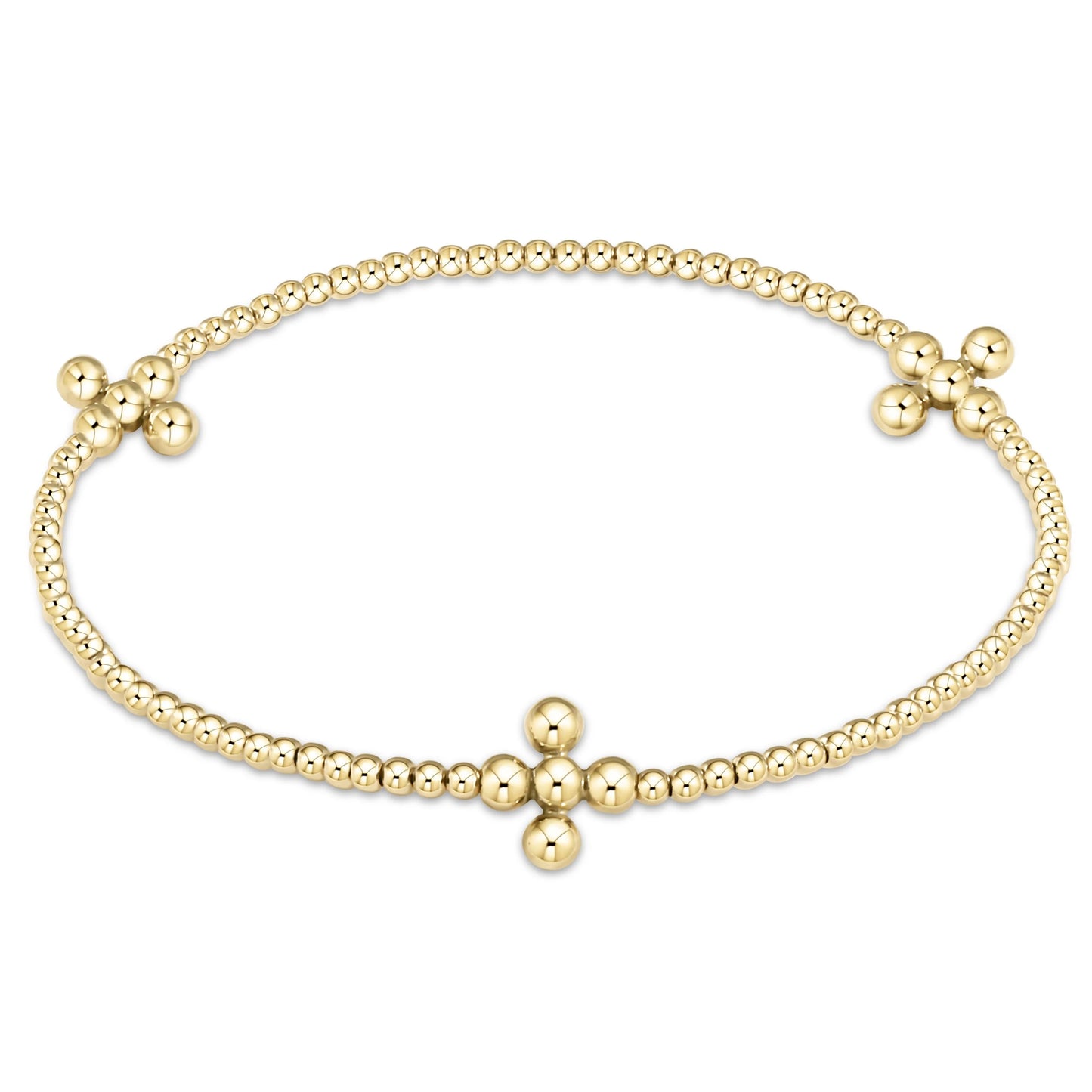 Signature Cross Bead Bracelet - 2mm - Color Options