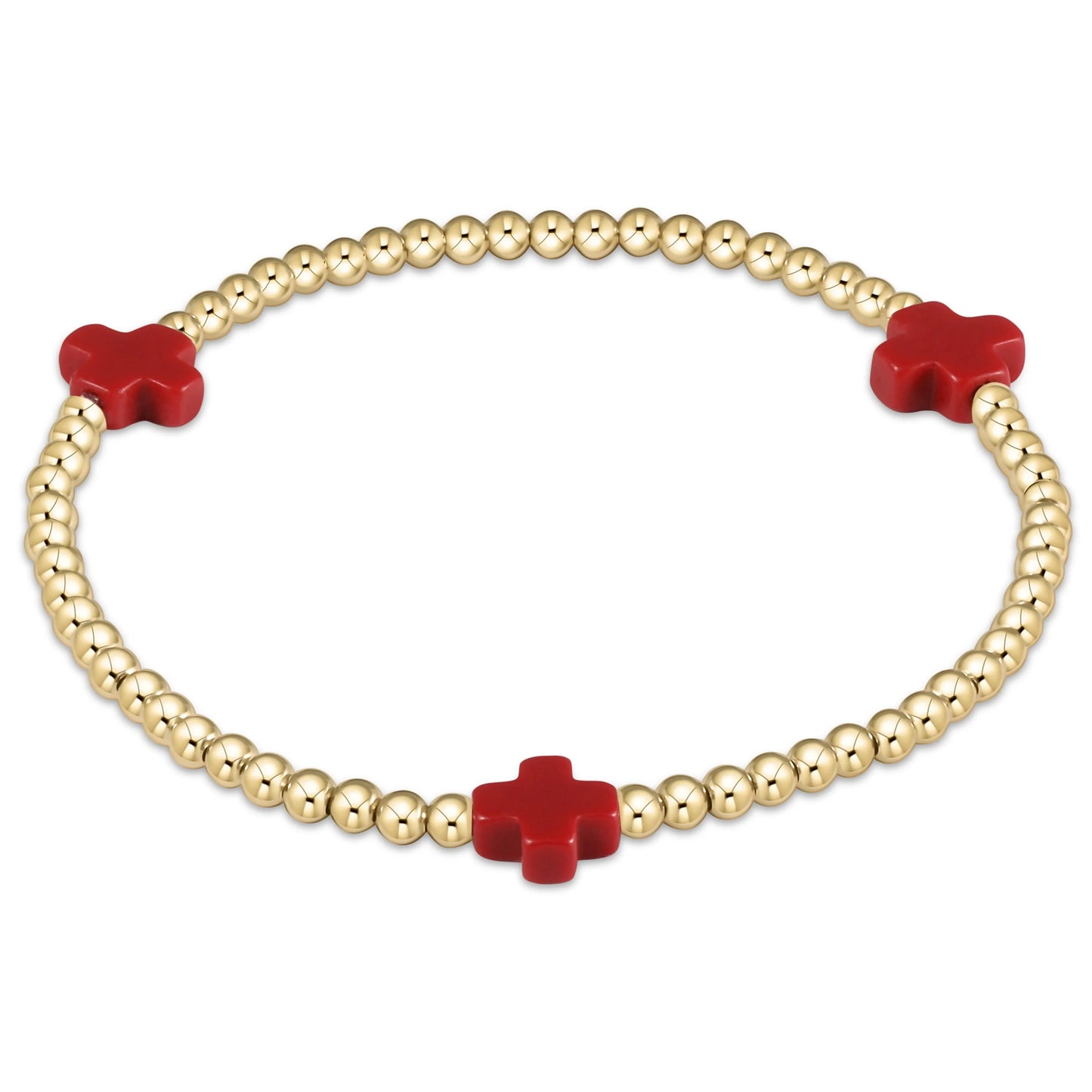 Signature Cross Bead Bracelet - 3mm - Color Options