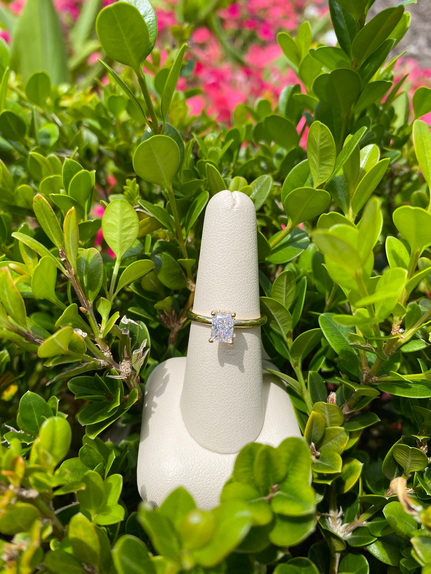 Radiant and Emerald Lindsey Ring - The Village Jeweler