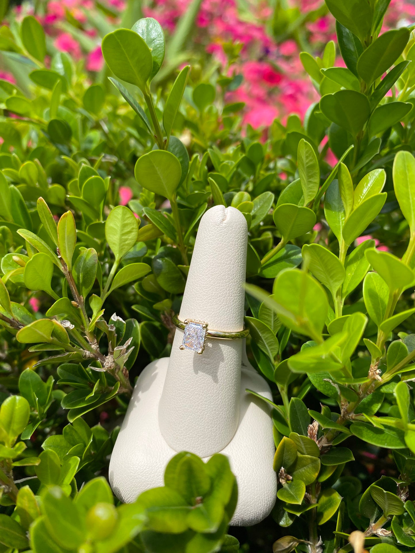 Radiant and Emerald Lindsey Ring - The Village Jeweler
