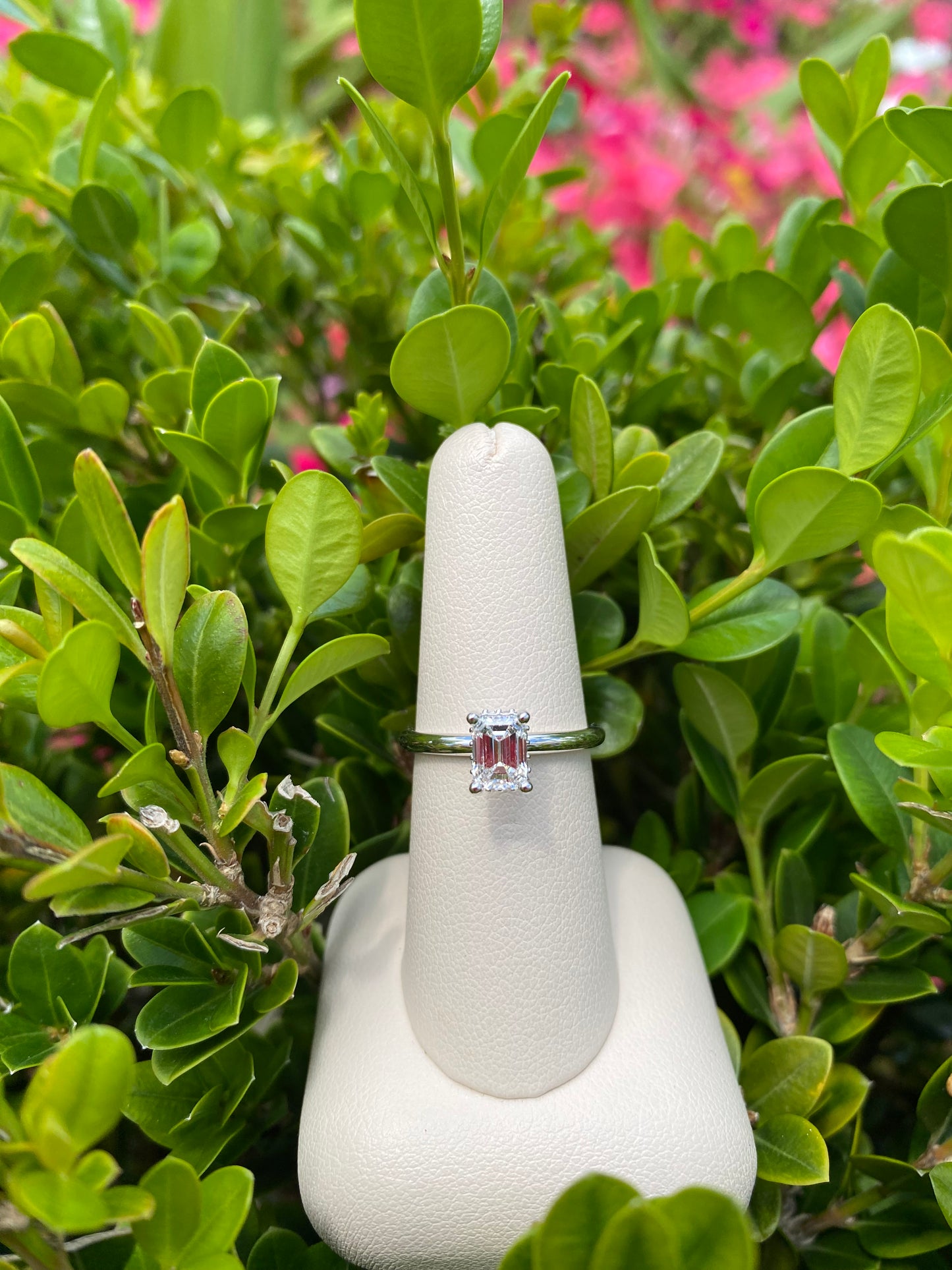 Radiant and Emerald Lindsey Ring - The Village Jeweler