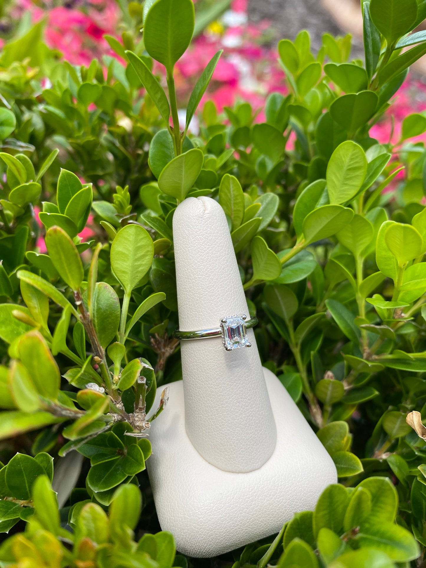 Radiant and Emerald Lindsey Ring - The Village Jeweler
