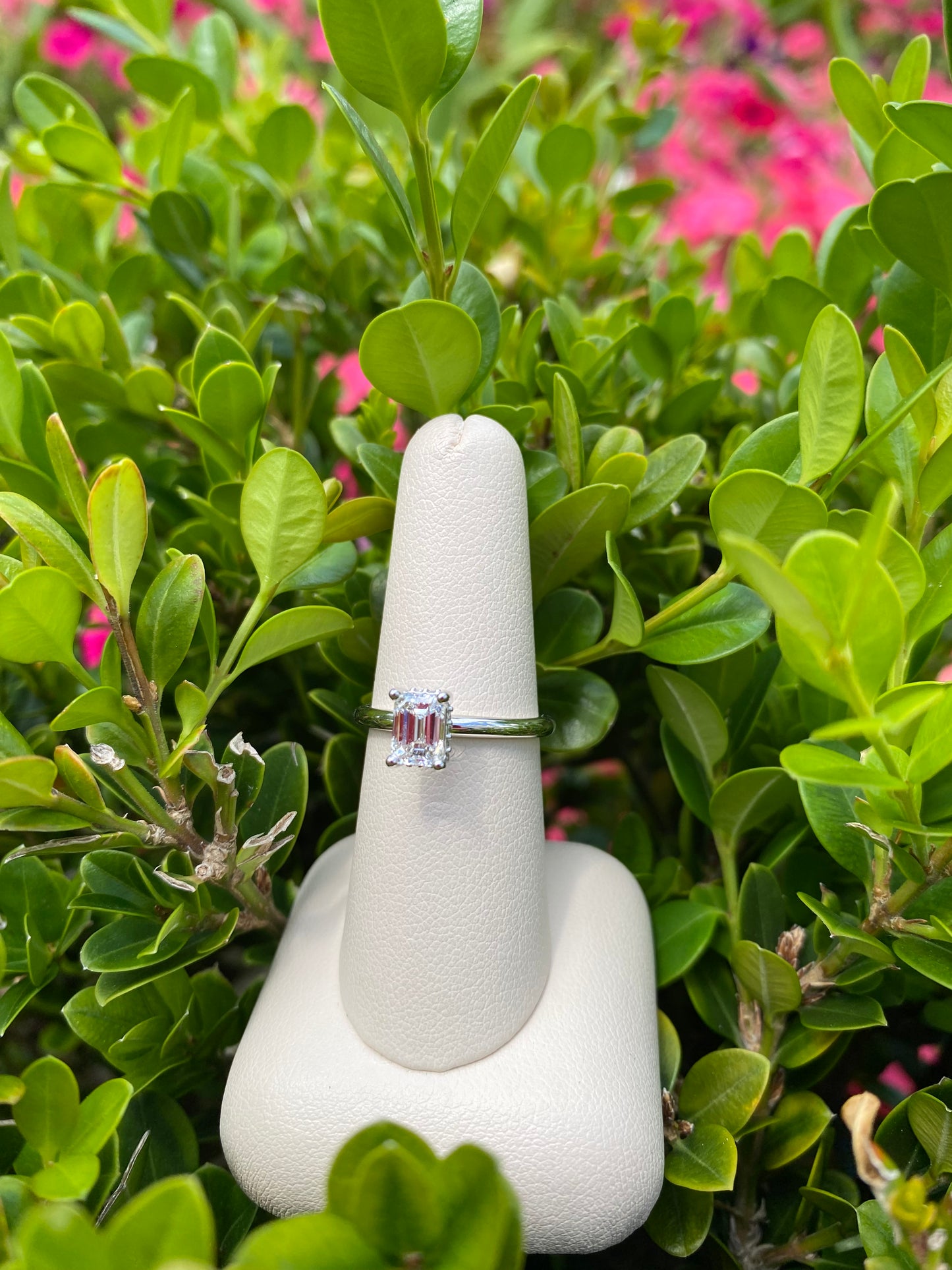 Radiant and Emerald Lindsey Ring - The Village Jeweler