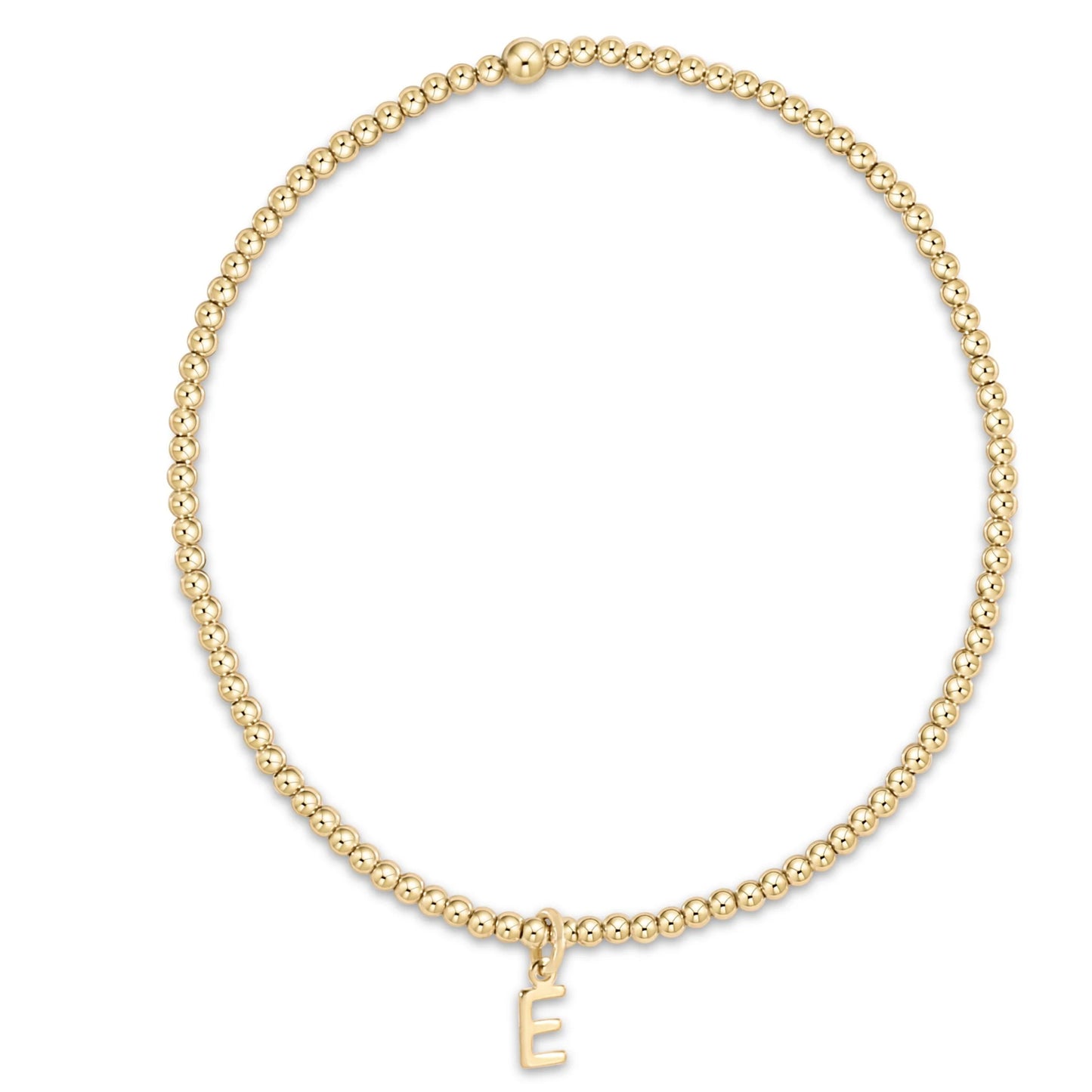 Classic Gold Bead Bracelet - Respect Initial Charm