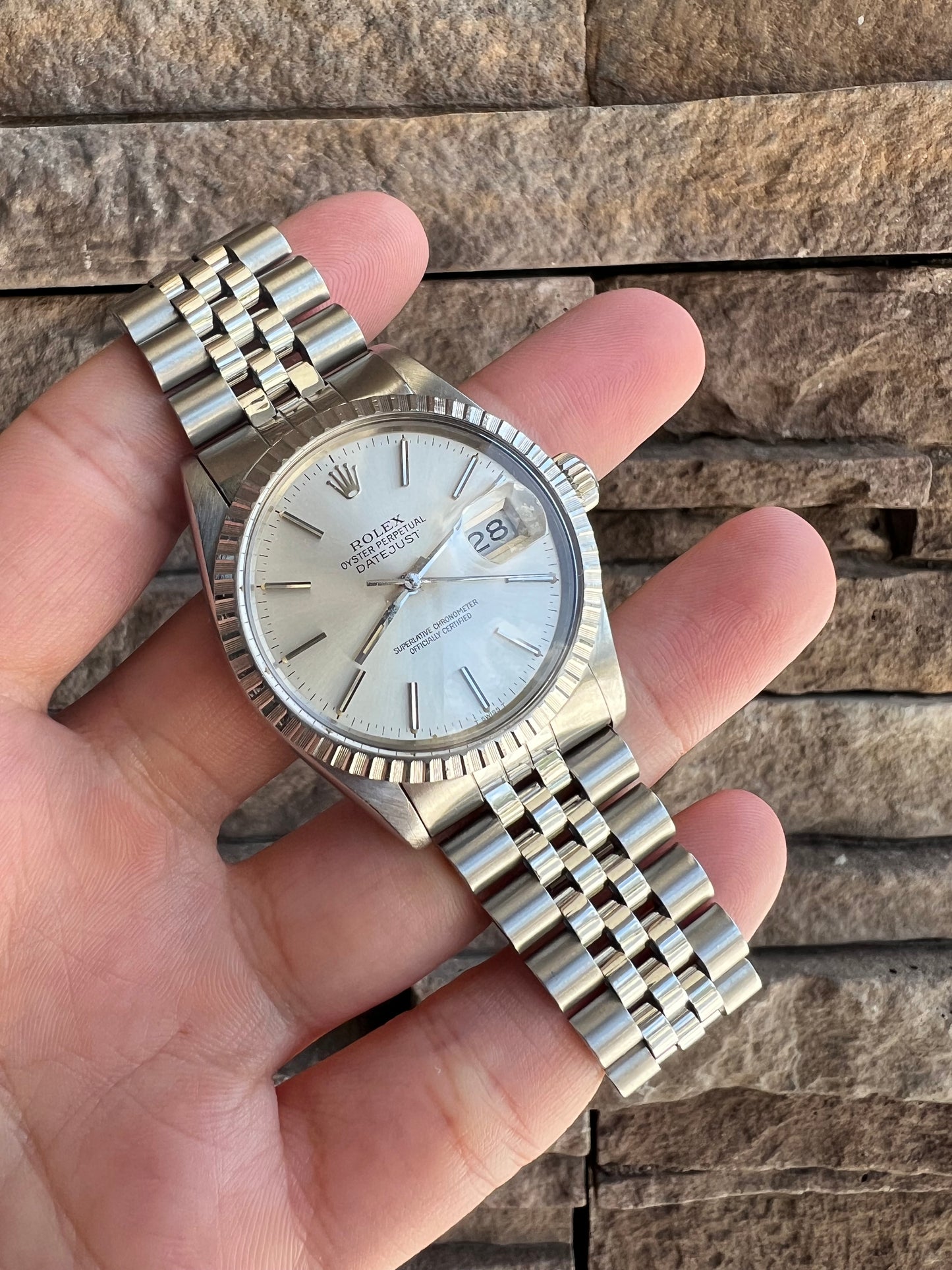 16030 Rolex Fluted Bezel Datejust