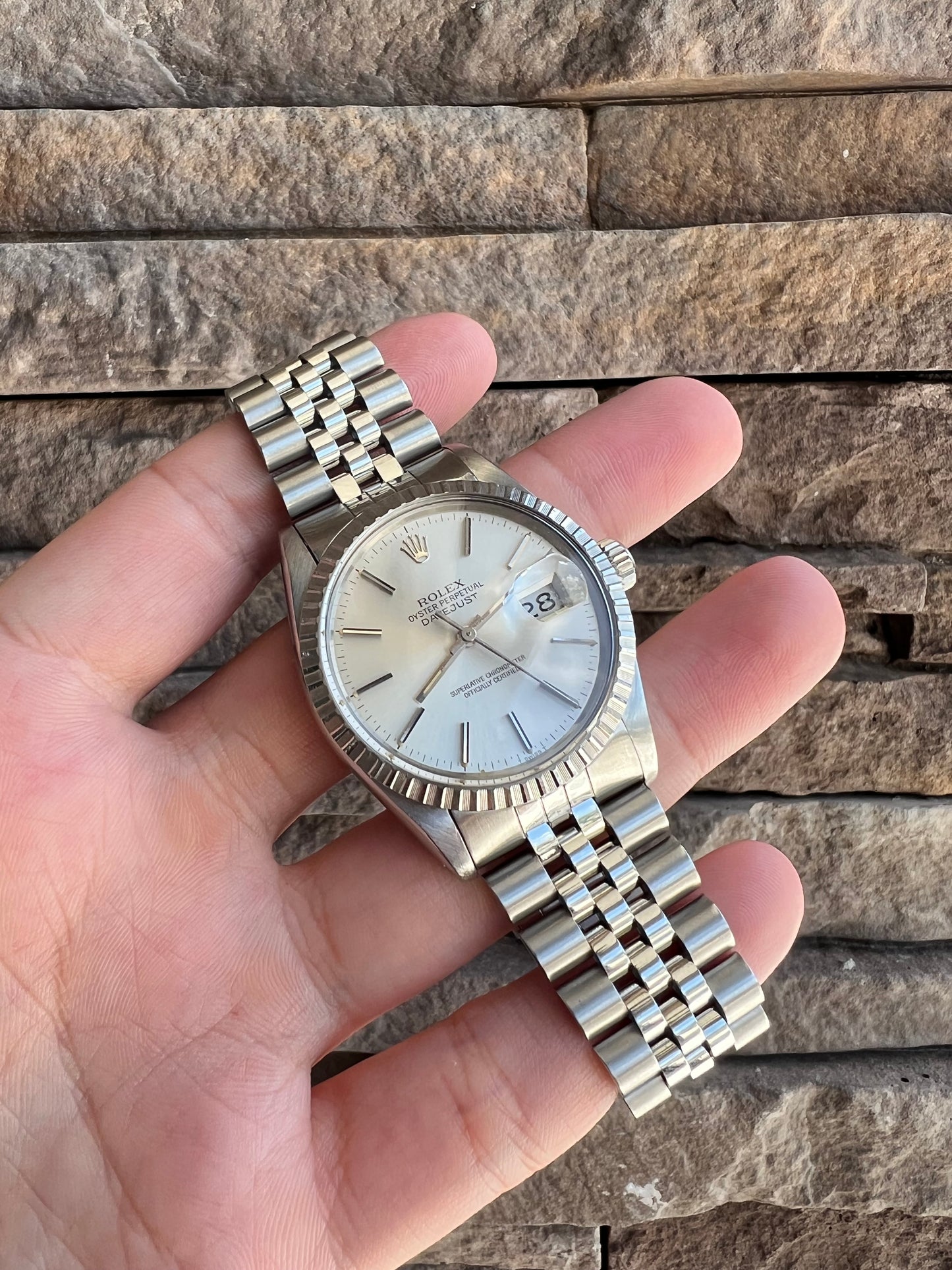 16030 Rolex Fluted Bezel Datejust