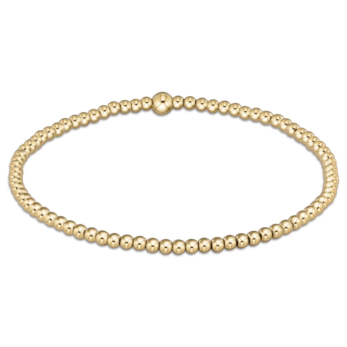 Classic Gold Bead Bracelet - Extended Length