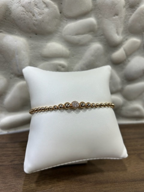 18k Rose Gold 0.11 CTW Stretchable Bracelet