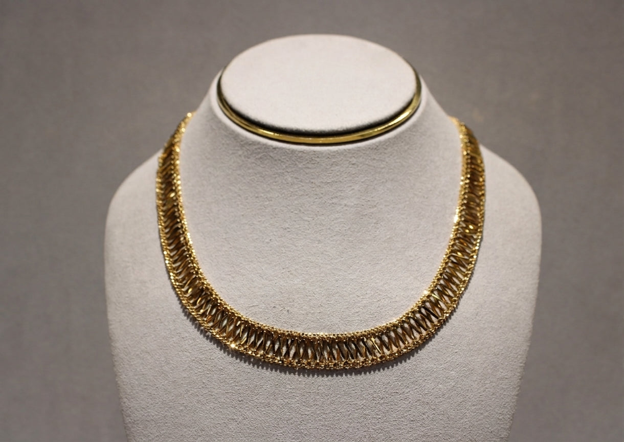 Estate 14k Lattice Necklace