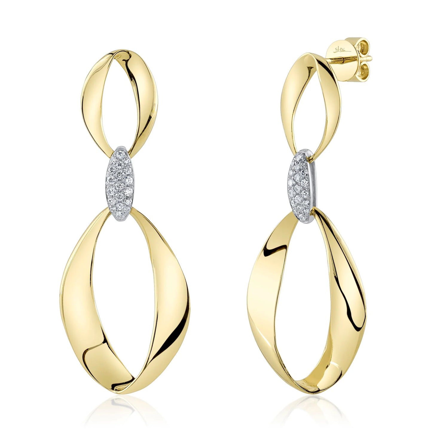 Diamond Mobius Earring