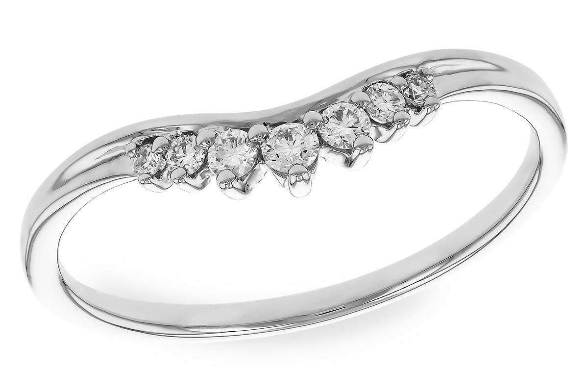 7 Stone Curved Diamond Band