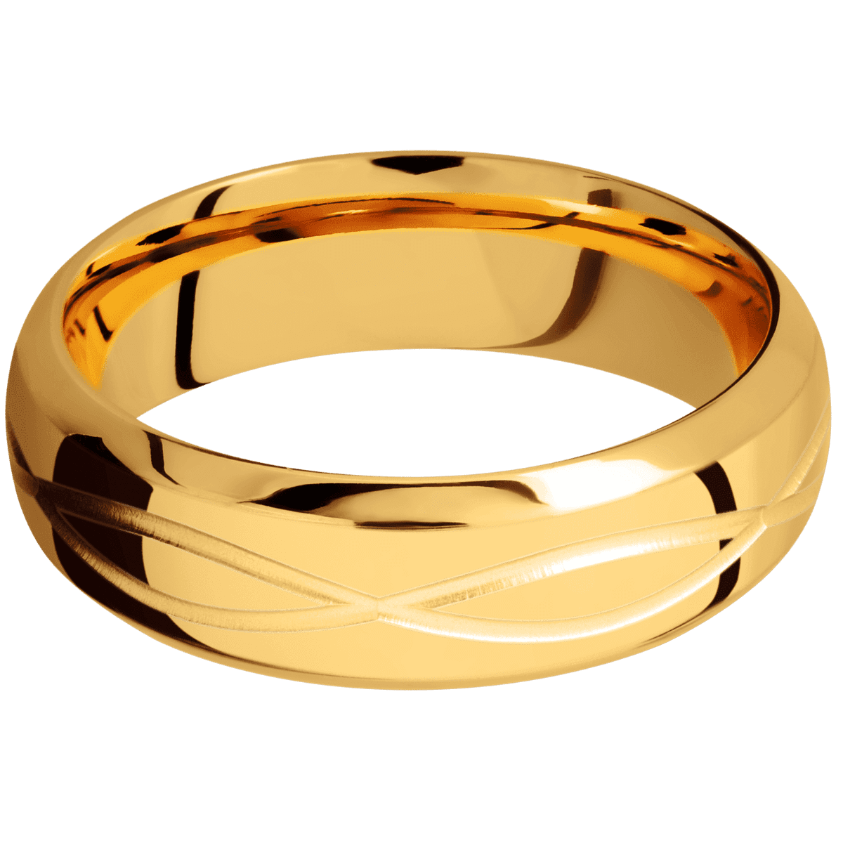 22K Yellow Gold + Polish , Polish Finish