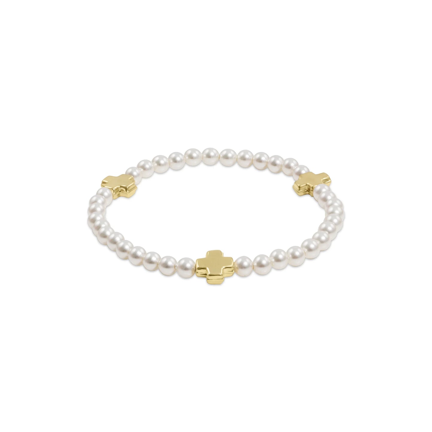 Signature Cross Pearl Bracelet - Extended Length