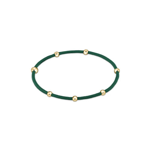 "E"ssentials Gold Filled Beaded Hair Ties - Color Options