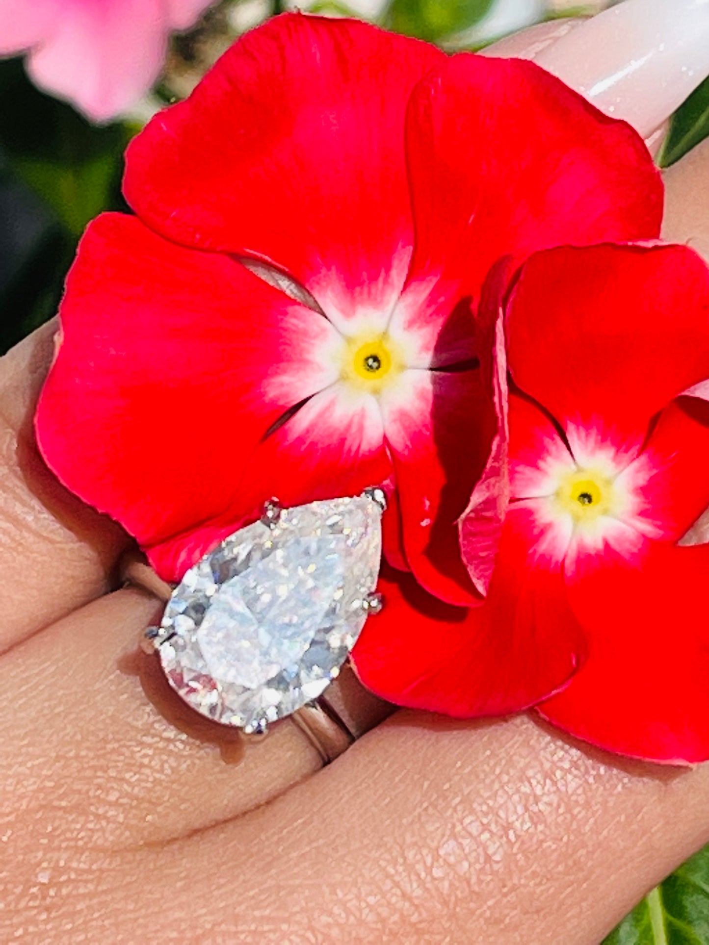 5 Carat Pear Moissanite Solitaire - TVJGNV