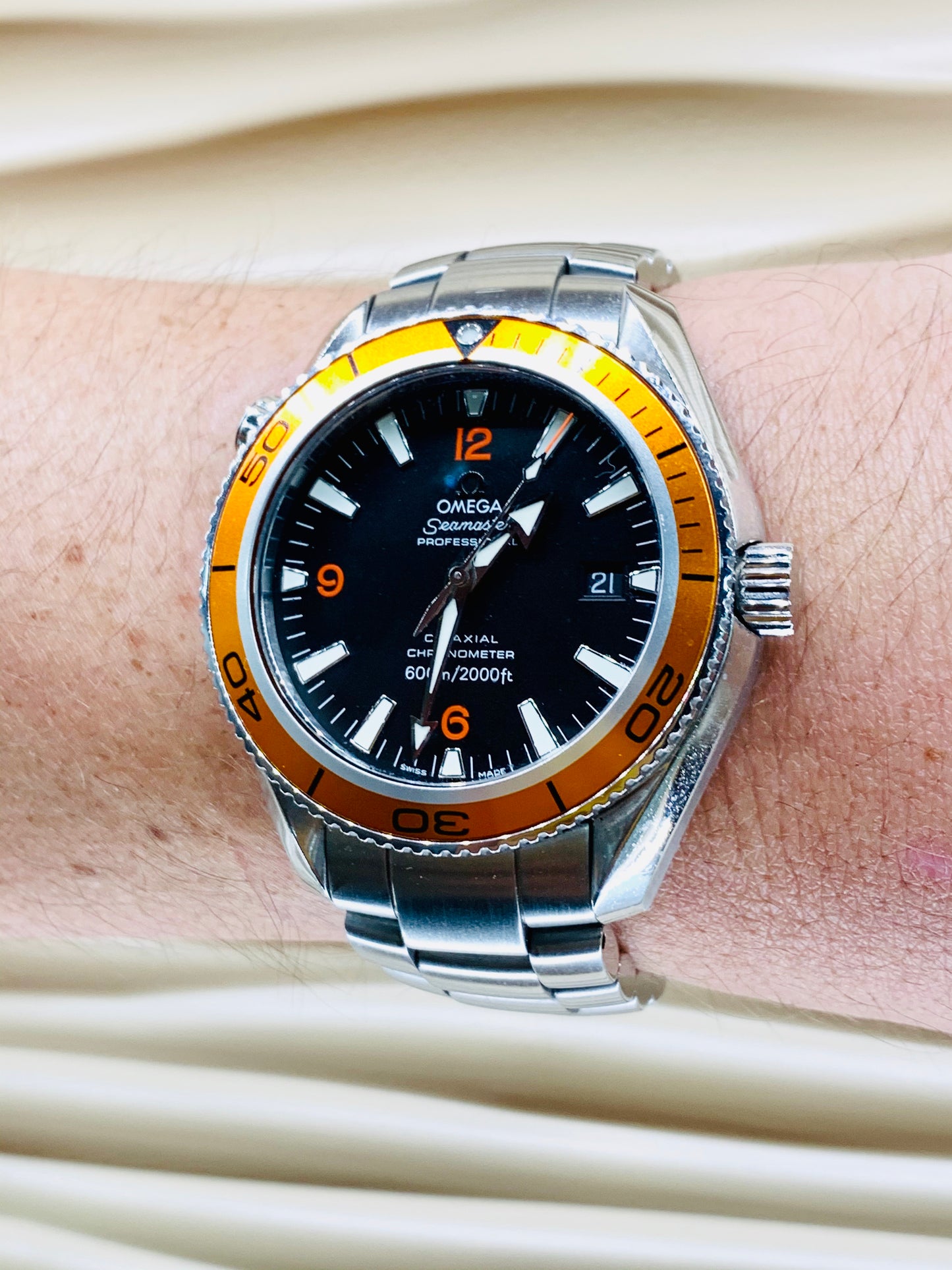 Omega Seamaster Planet Ocean With Orange Bezel - TVJGNV