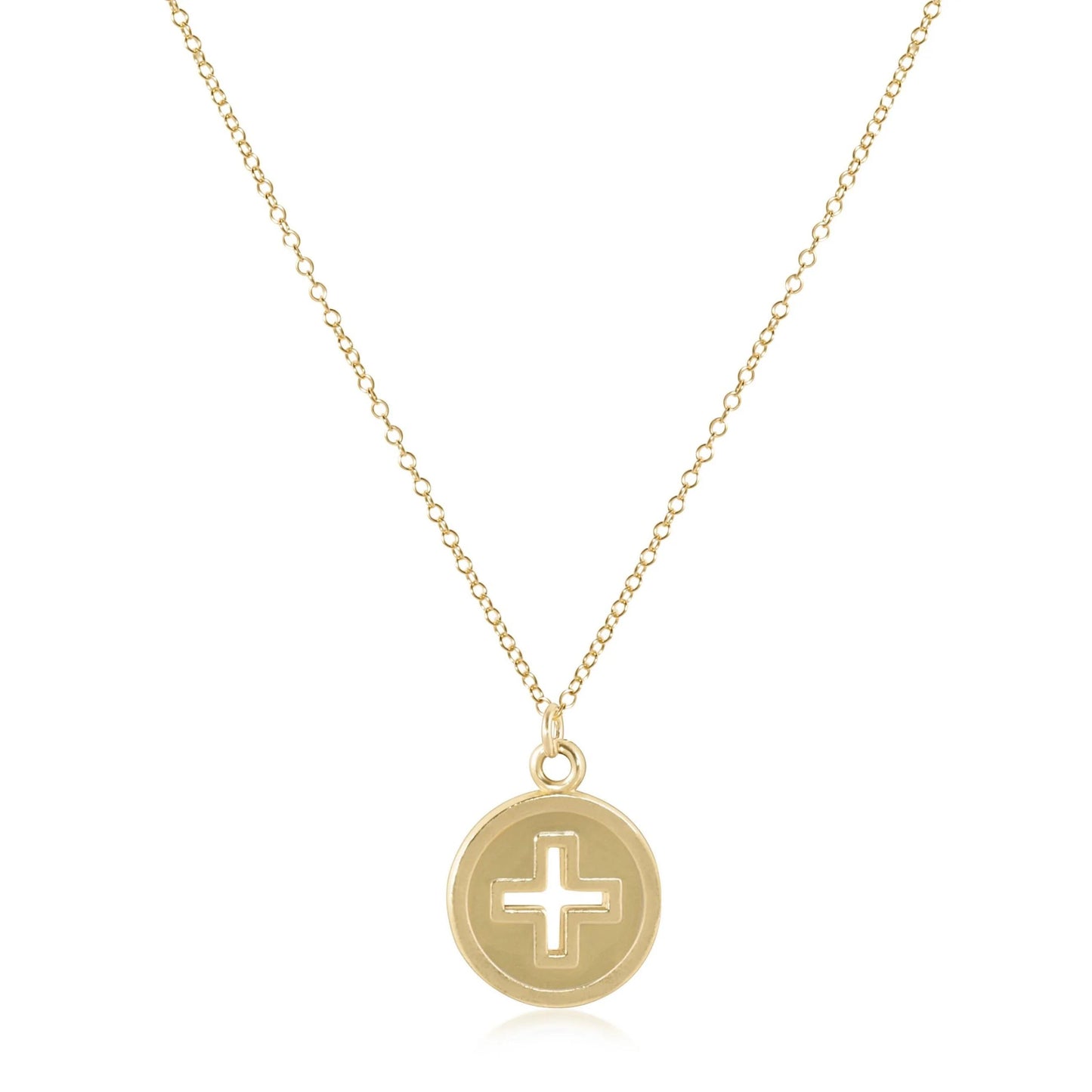 Gold Filled Circle Cross Pendant - The Village Jeweler