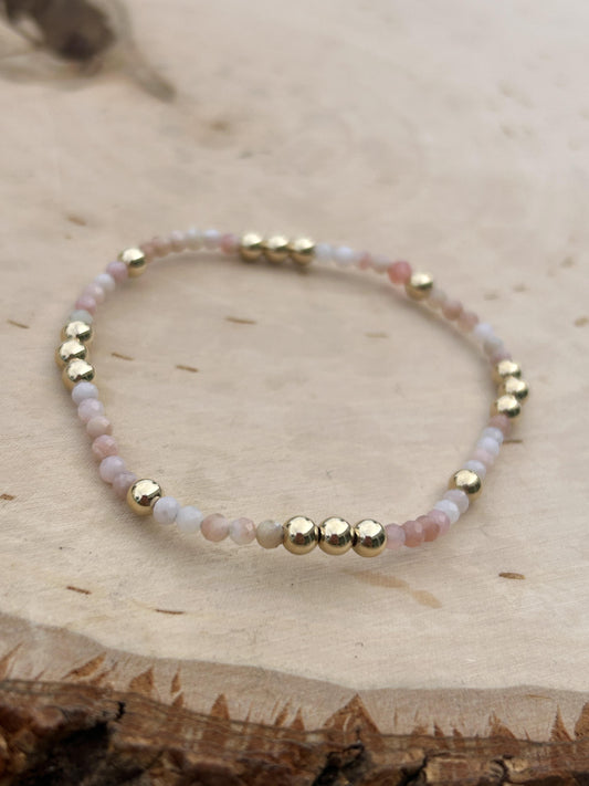 3MM Beaded Pink Opal Bracelet - The Village Jeweler