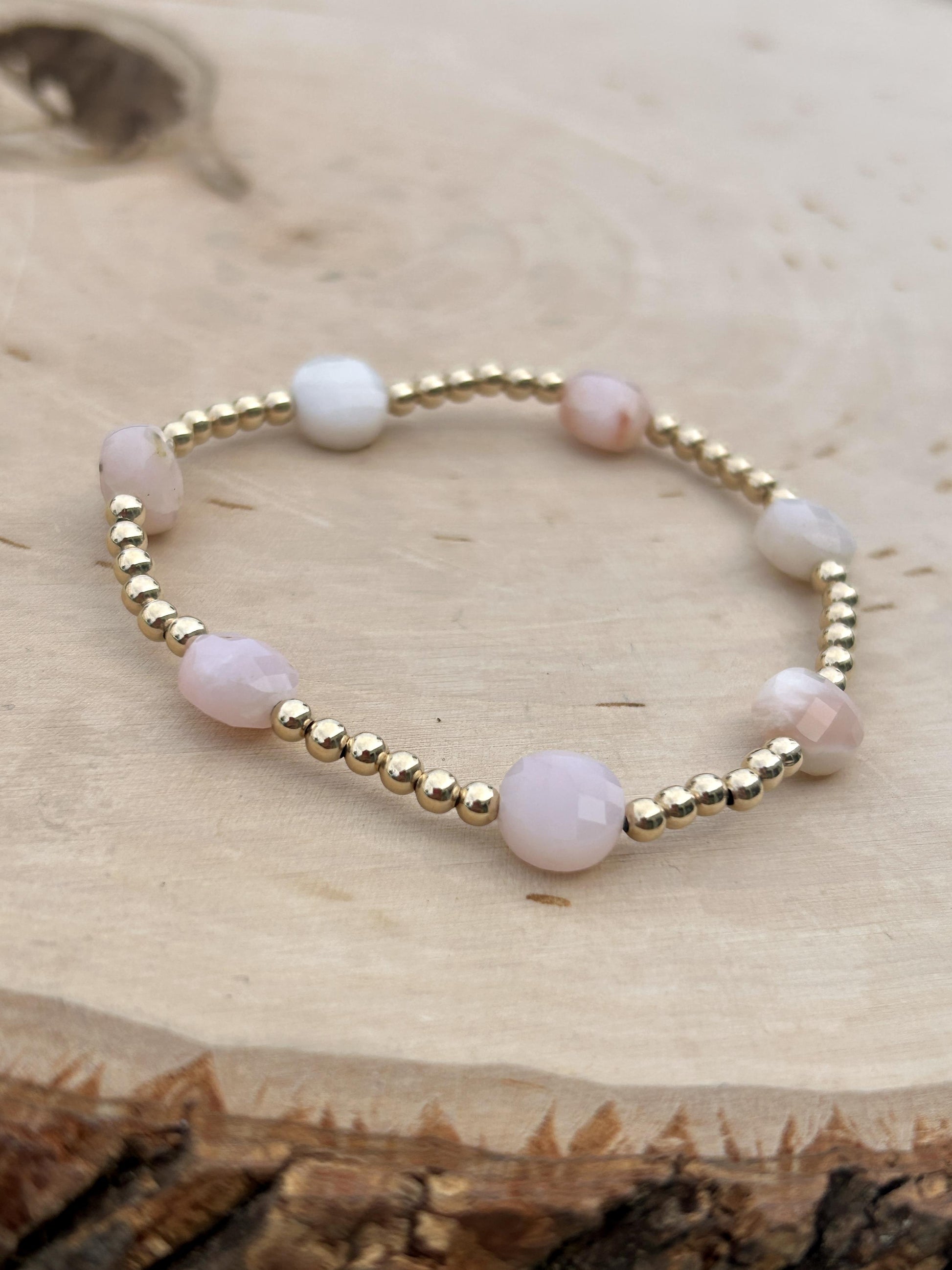 Admire Pink Opal Charm Bracelet - The Village Jeweler