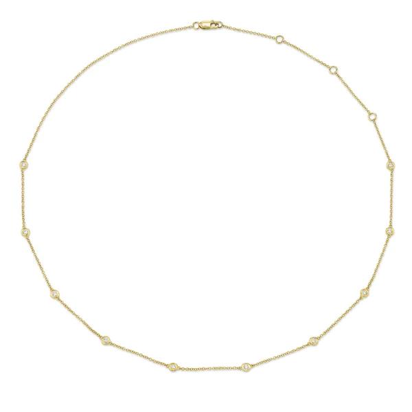 14k Yellow Gold 0.28 CTW Diamond by the Yard Necklace