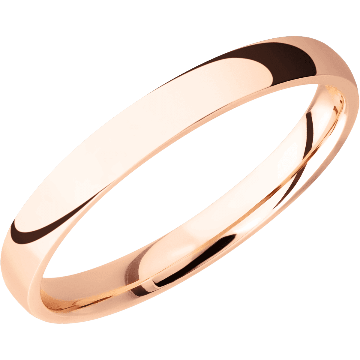 10K Rose Gold + Polish Finish