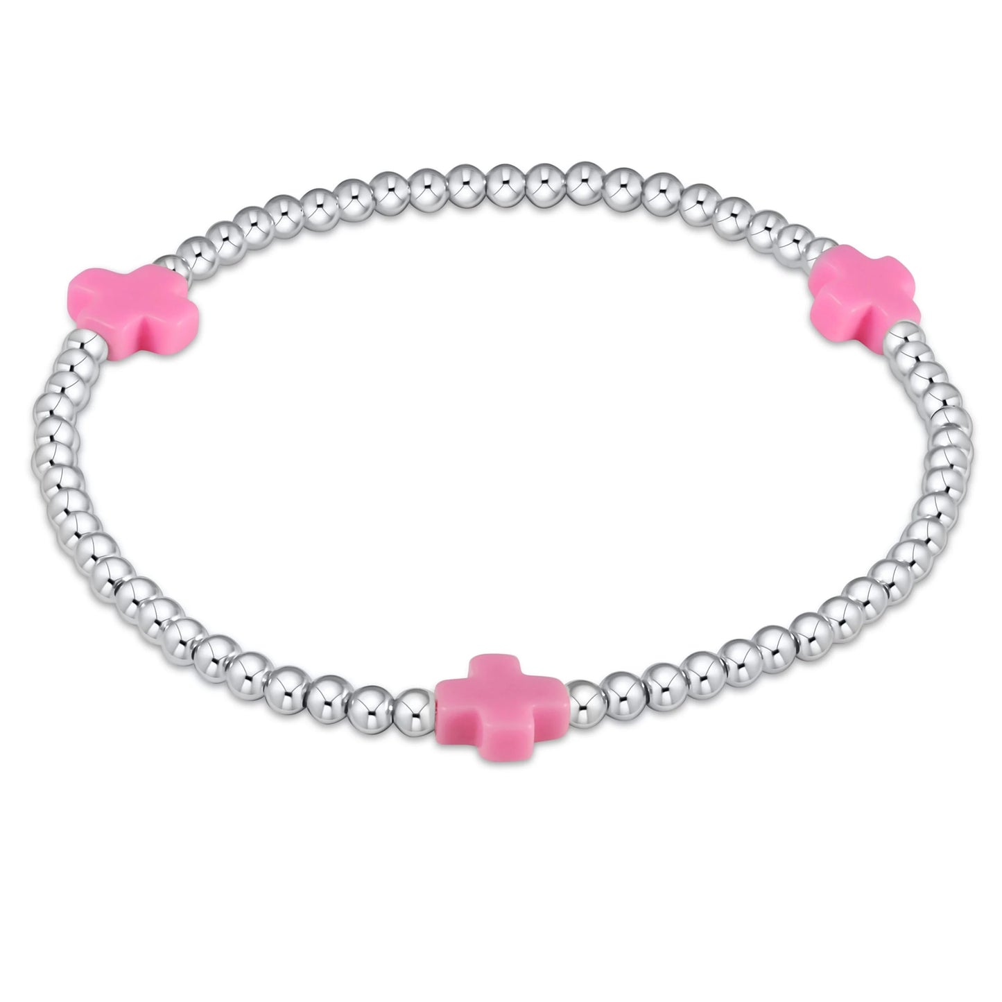 Sterling Silver Signature Cross Bead Bracelets
