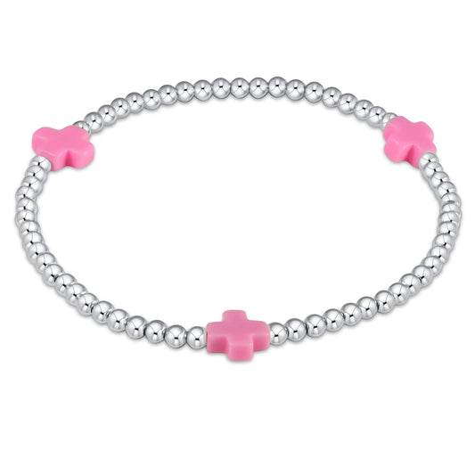 Sterling Silver Signature Cross Bead Bracelets