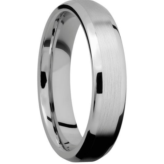 14K White Gold + Satin , Polish Finish