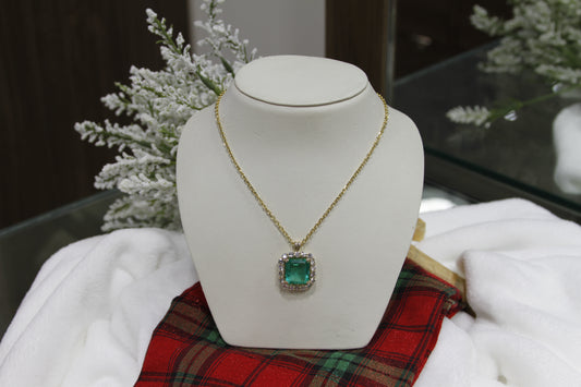 Emerald Pendant Necklace