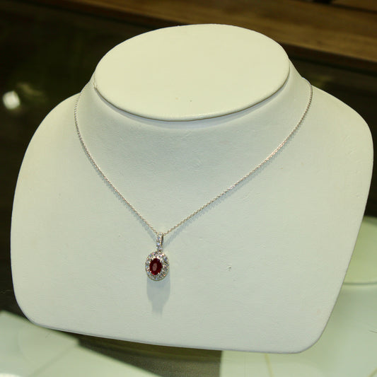 Ruby and Diamond Pendant