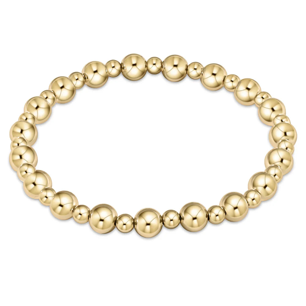 Classic Grateful Bead Bracelet - Gold - Extended Length