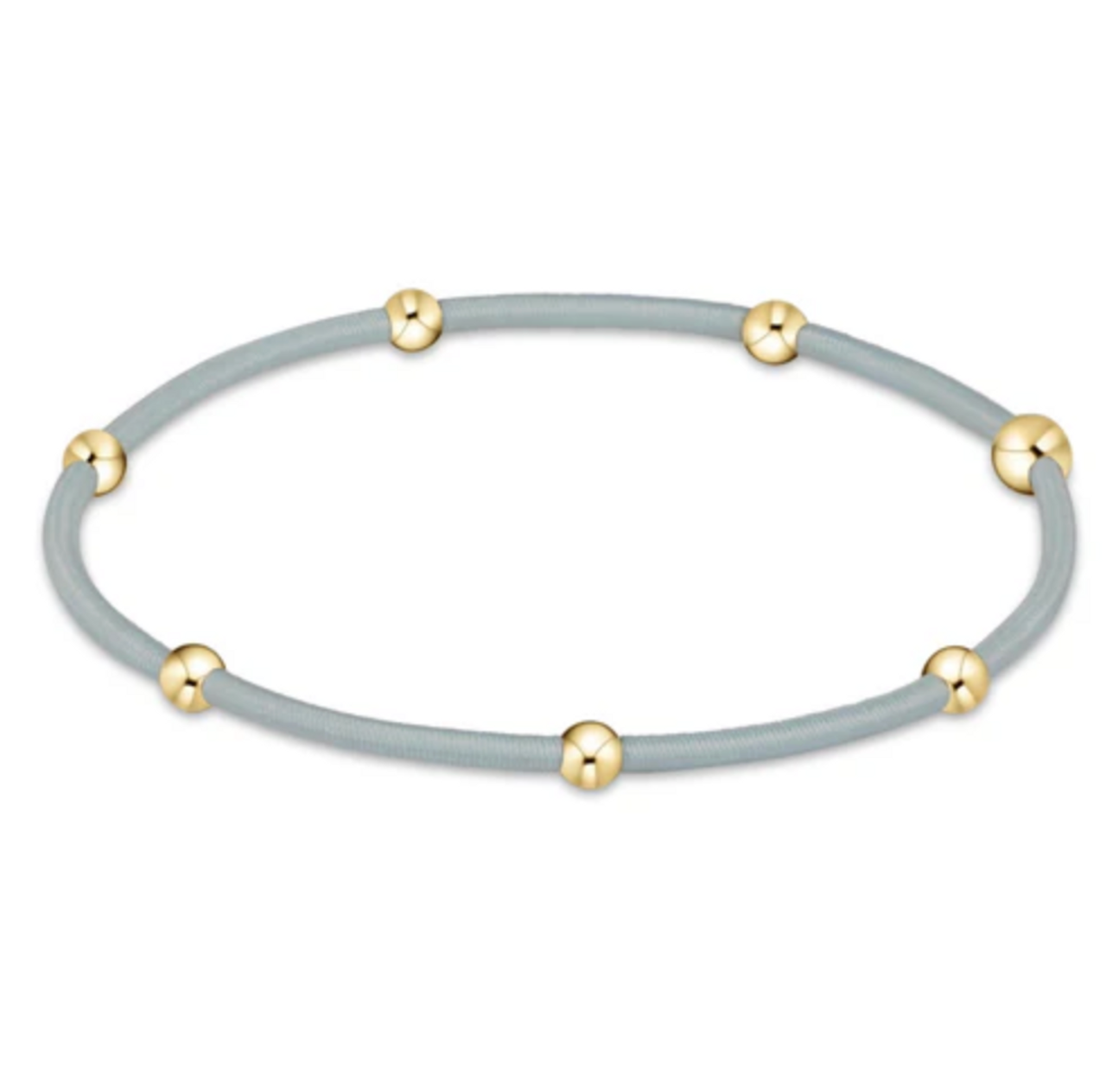 "E"ssentials Gold Filled Beaded Hair Ties - Color Options