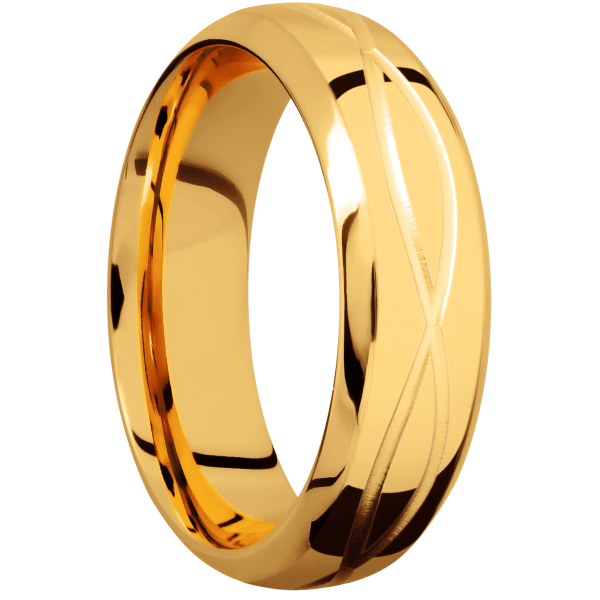 22K Yellow Gold + Polish , Polish Finish