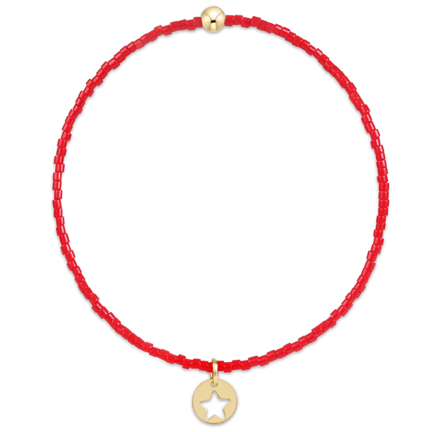 America Collection - Hope Classic Bead Bracelets - Gold Star Disc
