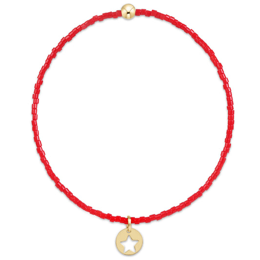 America Collection - Hope Classic Bead Bracelets - Gold Star Disc