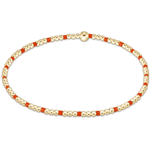 Game Day - Hope Sincerity Bead Bracelet -  Bright Orange or Coablt Options