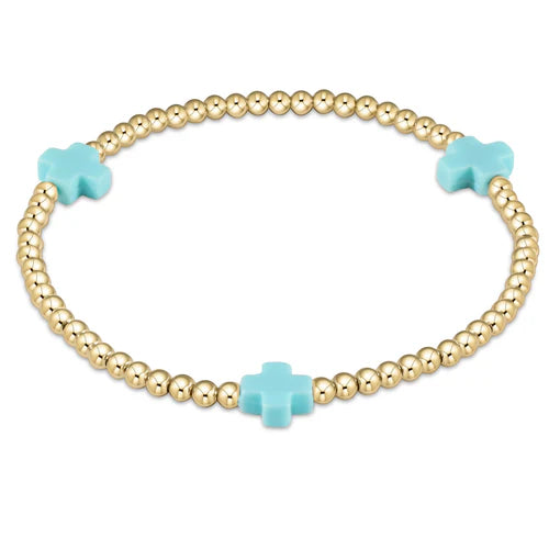 Signature Cross Bead Bracelet - 2mm - Color Options