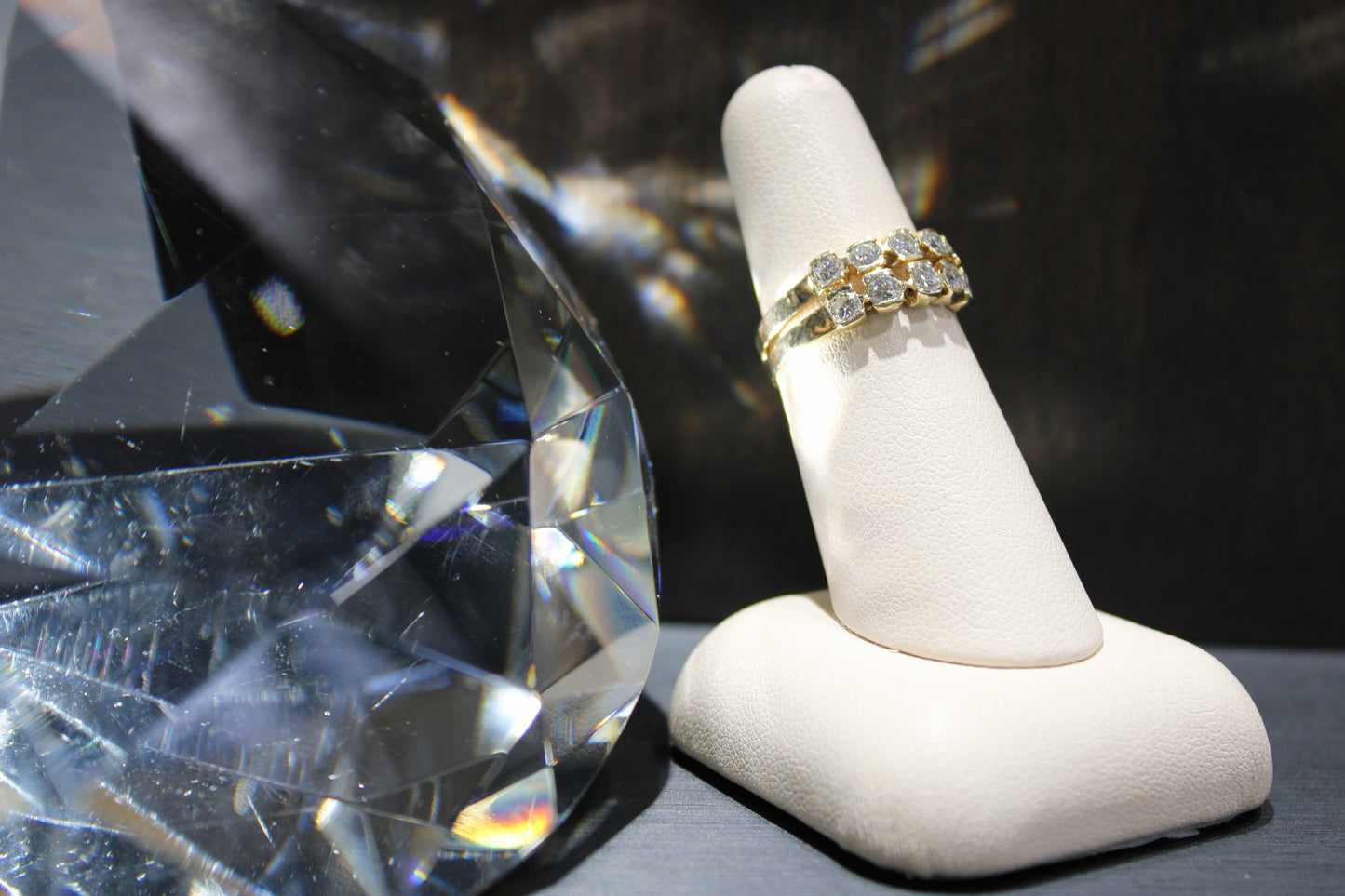 Estate 14k 3/4-ctw Diamond Double-Row Band